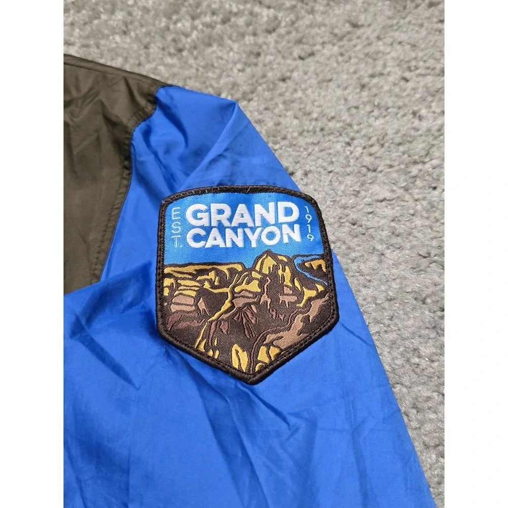 Rare Columbia Grand Canyon Patch Hooded Zip Up‎ Windbreaker Jacket Mens Size S